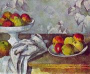 Paul Cezanne Stilleben mit apfeln und Fruchtschale painting